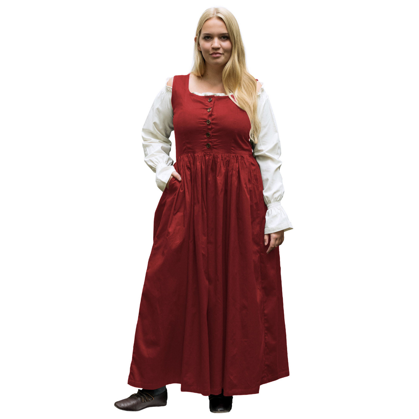 Bild von Ärmelloses Mittelalter-Trägerkleid Lene rot 