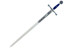 Bild von Schwert Excalibur silber/blau